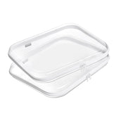 Boîte YQBRAO transparente avec fermeture double, rangement clair et rapide.