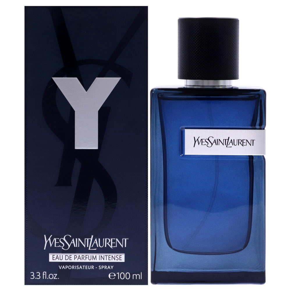 Yves Saint Laurent Y Men Intense, botella en primer plano, ideal para tu rutina diaria de fragancias.