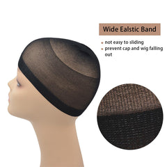 Gorra de nylon elastico negra YTBYT para pelucas, cómodo uso diario