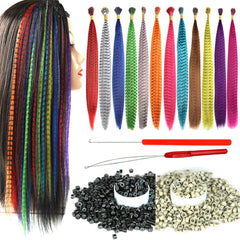 Extensiones de plumas sintéticas YUDAOHAIR de 16 pulgadas para un estilo versátil.