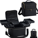 Yueieoun grande trousse maquillage de voyage, 4 niveaux, organisation optimale