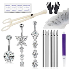 Yugui kit de piercing naval, tres anillos para inicio cómodo