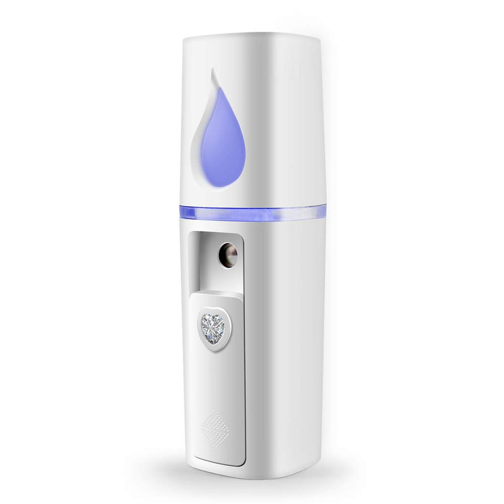 YUNYILAN bruma facial nano con tanque visual de 20 ml para hidratación rápida.