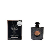 Yves Saint Laurent Black Opium mini frasco frontal, ideal para retoques diarios.
