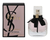 Yves Saint Laurent Mon Paris, frasco externo, diseño elegante y duradero para llevar.