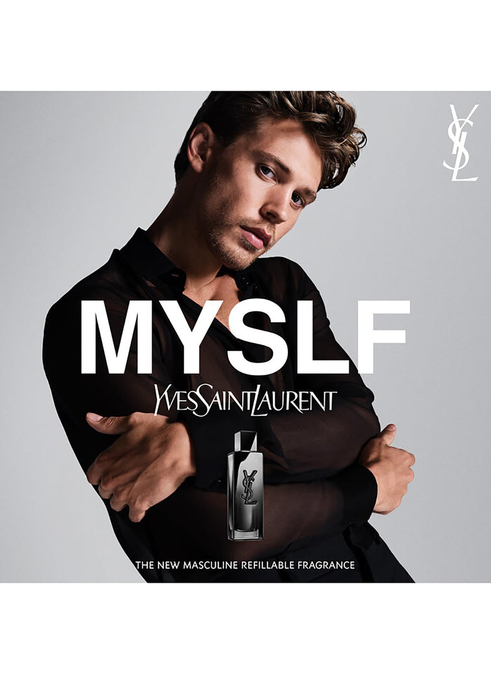 Myslf de Yves Saint Laurent para hombres, botella spray elegante para uso diario.