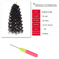 YXCHERISHAIR Paquetes crochet 8, volumen listo para cubrir la cabeza.