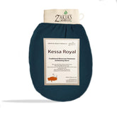 Zakia's Morocco guante kessa azul exfoliante para piel suave y limpia.