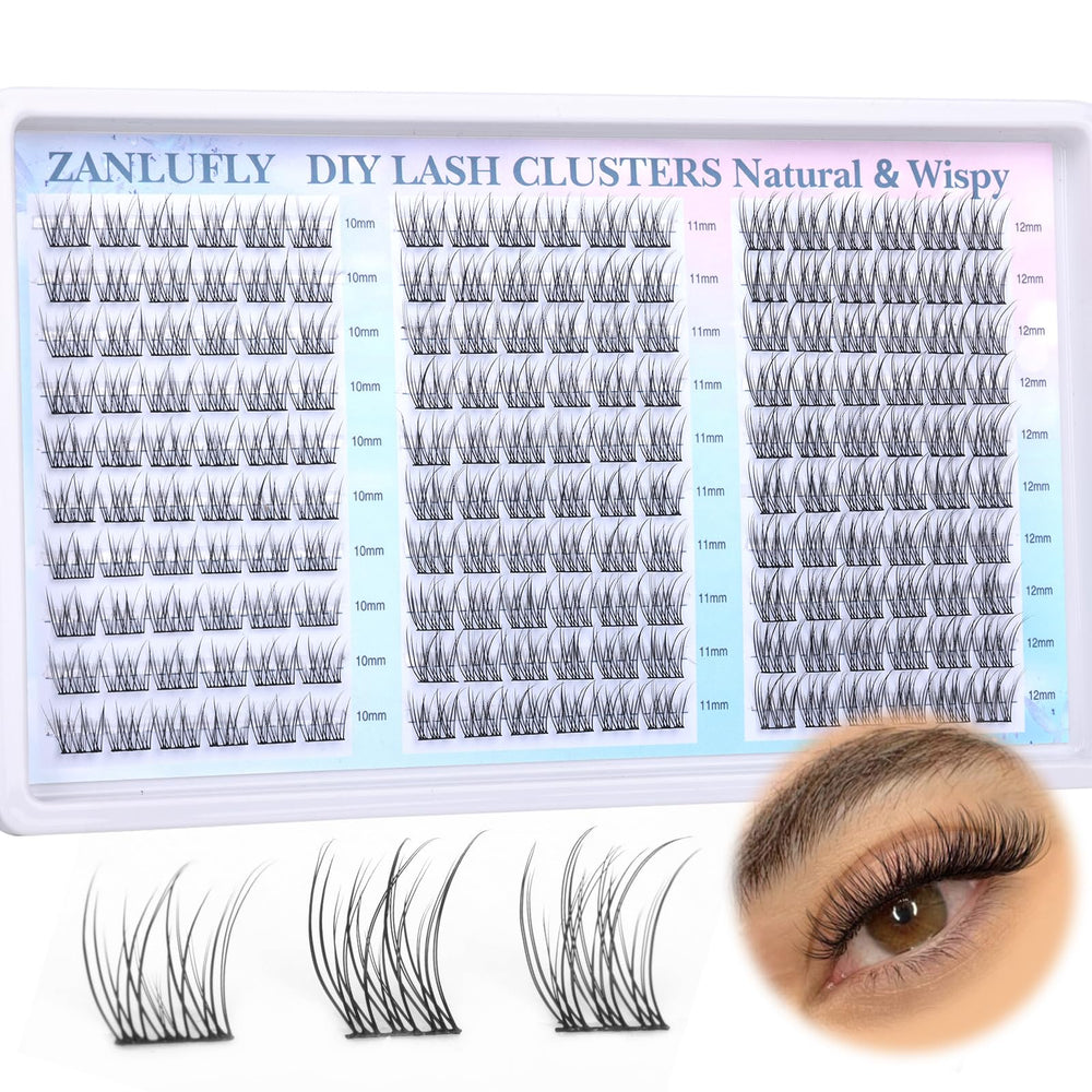 Pestañas zanlufly, conjunto ligero CC-Curly para un aspecto natural.