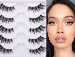 Pestañas con efecto de extensiones para una mirada definida y natural.
