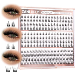 Pestañas inferiores Zanlufly 5mm; look suave y natural para uso diario.