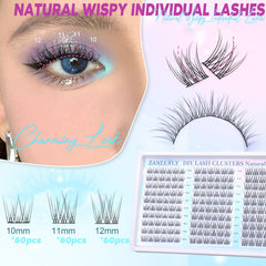 Pestañas zanlufly con efecto natural 3D para un look suave.