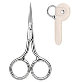 Tijeras para cejas ZASZO en acero inoxidable, corte limpio y preciso.