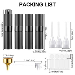 ZCJROEFA set de 4 atomizadores 8ml, práctico para llevar varias fragancias.