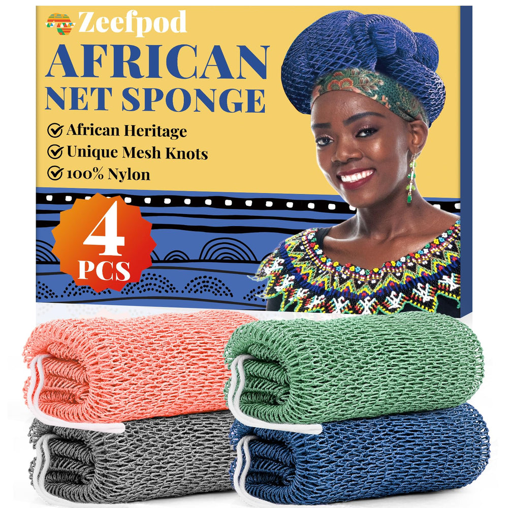Zeefpod esponja de red africana para espalda, alcance cómodo.