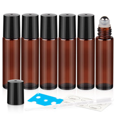 ZEJIA botellas rodillo 10 ml en ámbar protegen aceites de la luz