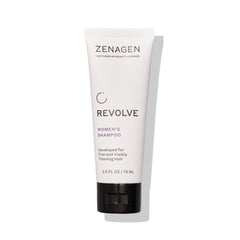 ZENAGEN Revolve Champú Mujer, bote visible para uso diario y cómodo de almacenar.