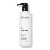 Zenagen Revolve – bouteille de shampooing montrant le packaging, soin capillaire pour cheveux fins.