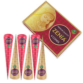 Conos de henna Zenia listos para usar, color natural inmediato