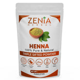 Polvo de henna Zenia natural para coloraciones suaves y naturales