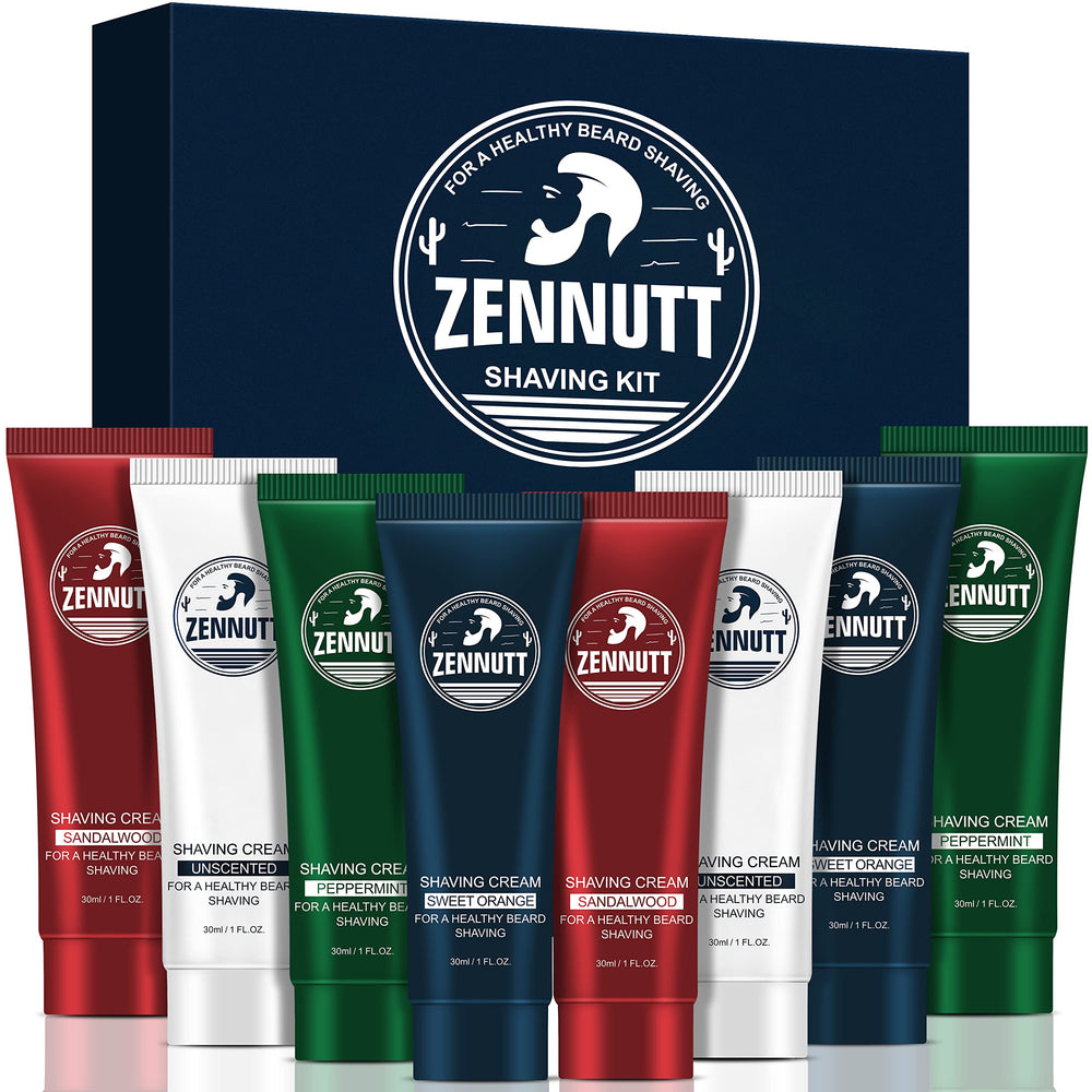 ZENNUTT crema de afeitar 8-pack para un afeitado cómodo.