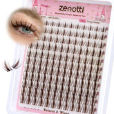 Zenotti racimos marrón con banda transparente para look suave todo el día.