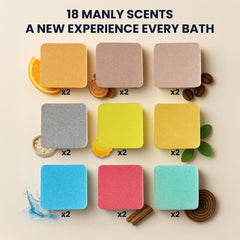 ZenseMe bomba de baño para hombres, aroma sándalo, piel suave.