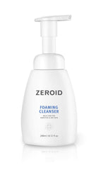 Zeroid limpiador espumoso para rostro, limpieza suave para piel sensible.