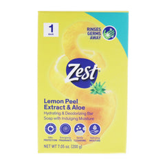 Zest barra jabón espumosa, hidrata durante la ducha.