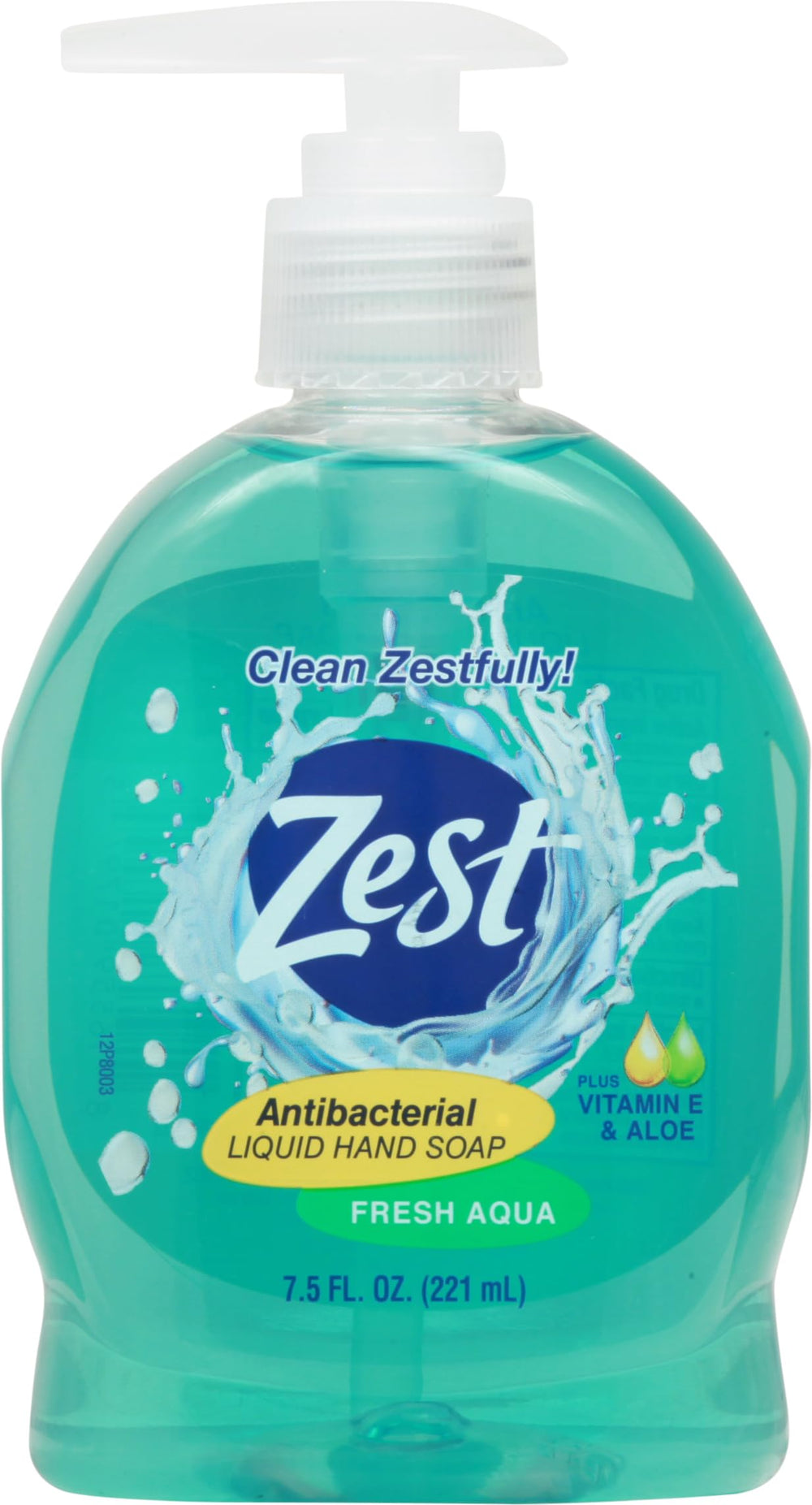 Jabón líquido antibacteriano Zest para manos con Aloe y Vitamina E que hidrata la piel