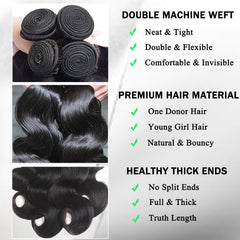 ZGGTL cabello ondulado cuerpo 20 pulgadas, volumen real para uso diario