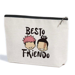 Bolsa de maquillaje ZHAMEN mejor-amigo con diseño anime, regalo perfecto para amigas