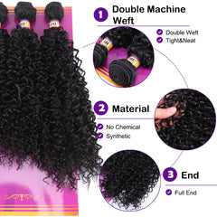 ZHENLISI Afro Kinky Curly 18 pulgadas, textura rizada, apariencia natural.