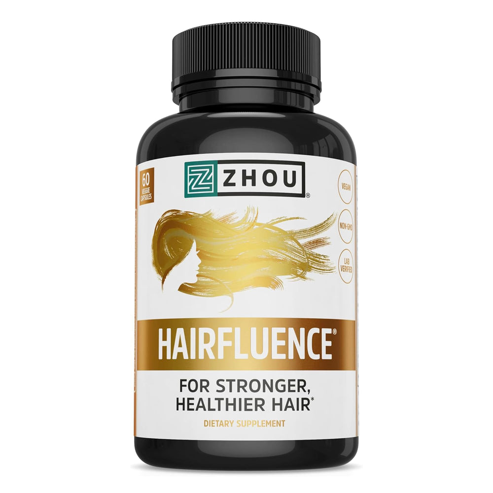 ZHOU Hairfluence bottle pour showing daily hair support