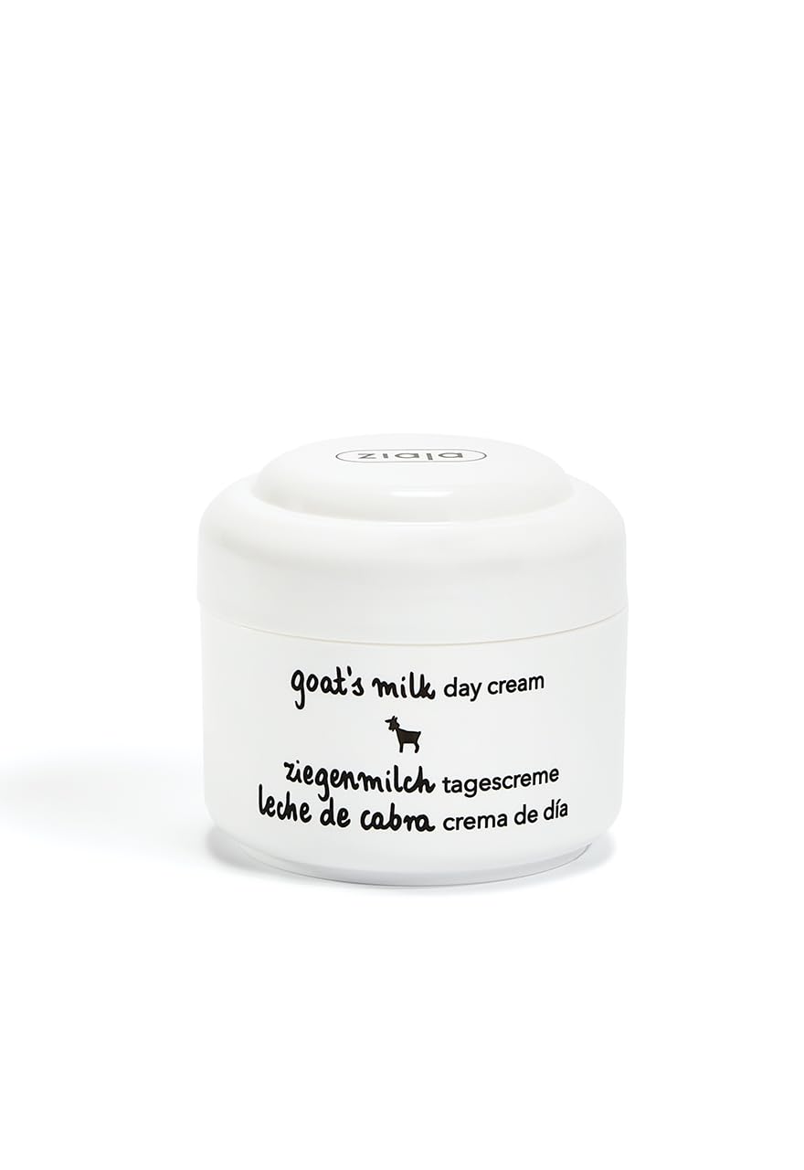 Ziaja Crema de Día Leche de Cabra, frente, hidratación profunda para piel suave.
