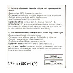 Ziaja Leche de Cabra Crema Noche ingredientes clave nutren la piel