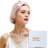 Gorro de seda ZIMASILK para dormir, suavidad que cuida el cabello durante la noche.