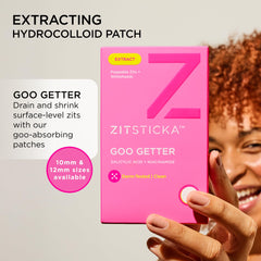 Goo Getter de ZitSticka en empaque de 72 parches para viajar.