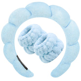 Zkptops diadema spa lavado facial, diseñada para absorber agua y mantener el cabello recogido.