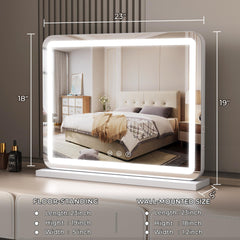 ZL ZELing Miroir à 3 modes lumineux pour différents looks