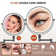 ZLOKLA Doble cara 1X/20X para detalles faciales