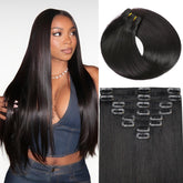 znxdjxe extensiones con clip en cabello humano de 18 pulgadas para volumen natural