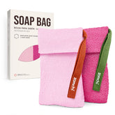 Bolsas para jabon ZOMCHI rosa con doble exfoliacion para ducha