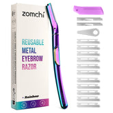 ZOMCHI Navaja facial exfoliación laminas-11, para piel suave y luminosa