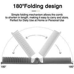 Cepillo Zoolinn plegable en blanco, perfecto para bolsos pequeños.