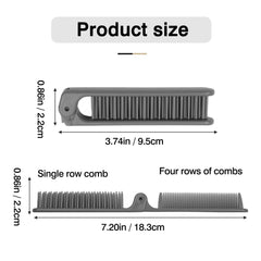 Cepillo Zoolinn de doble cabeza, versátil para diferentes tipos de cabello.