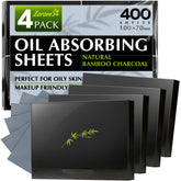 ZOROM'S hojas absorbentes para aceite de cara con bambú carbón, para un acabado mate.