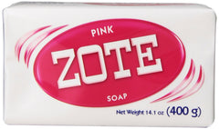 Zote barra lavado rosa, aroma suave y limpieza eficaz para textiles.