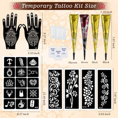 ZPTYCHZ tintas granate y negro para tatuaje temporal de alto impacto.