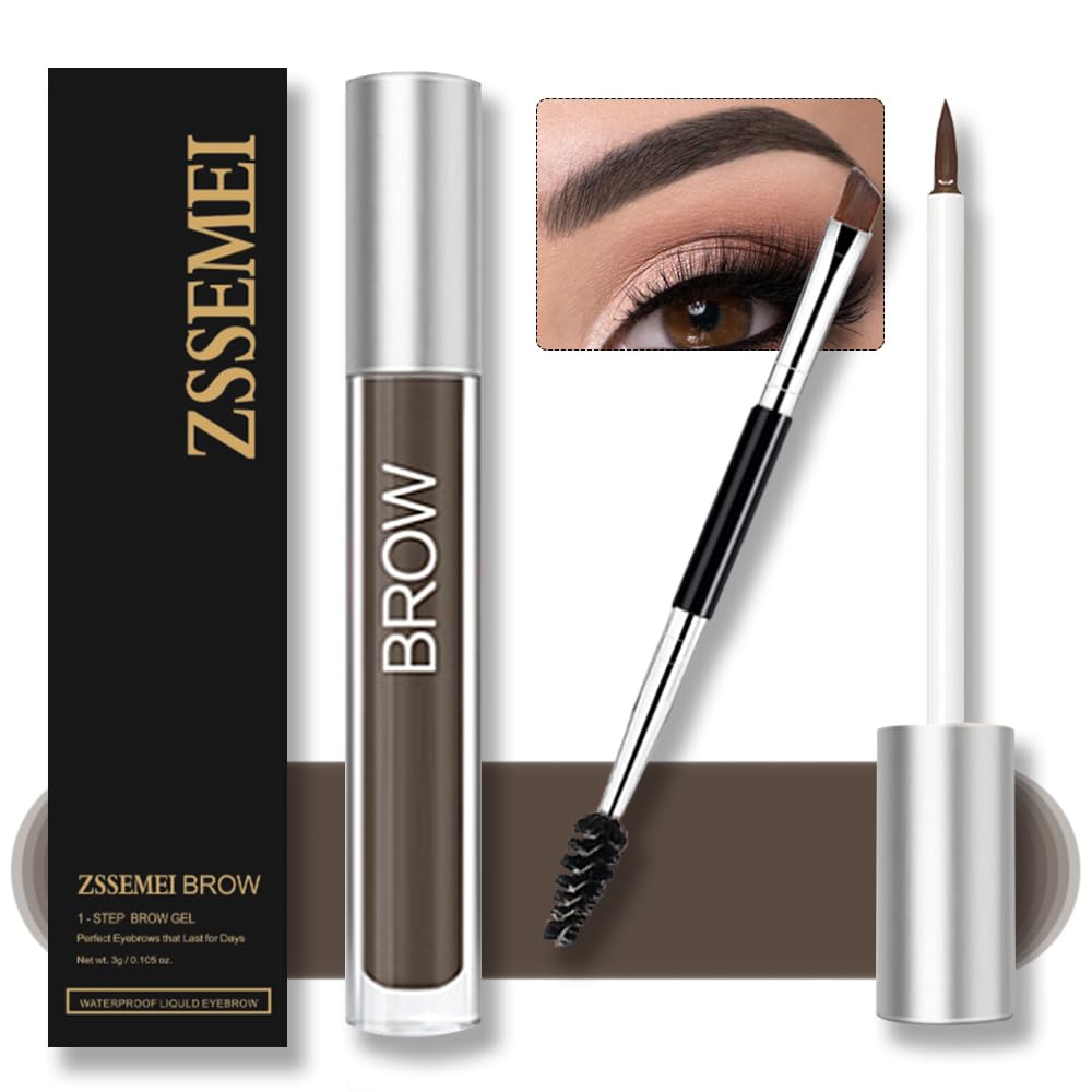 ZSSEMEI gel para cejas resistente al agua con look duradero